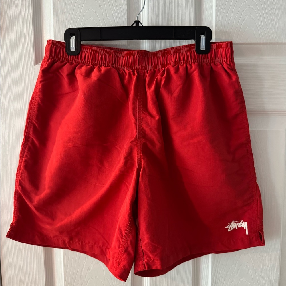 Stussy Bold Red Shorts “stock water short” MEDIUM
